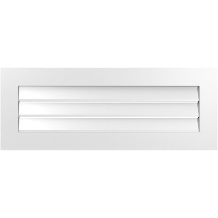 Ekena Millwork Vertical Surface Mount PVC Gable Vent: Functional, w/ 3-1/2"W x 1"P Standard Frame, 42"W x 16"H GVPVE42X1601SF